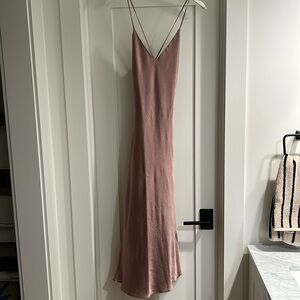 Cotton Candy, Silk Midi Dress, Good Condition, Cross Back